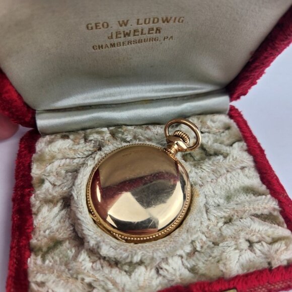 1900 American Waltham Seaside Model 1891 0s Crescent 20Y Case Pocket Watch Runs - Picture 4 of 16